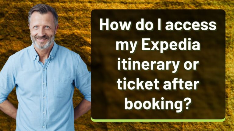 How do I access my Expedia itinerary or ticket after booking?