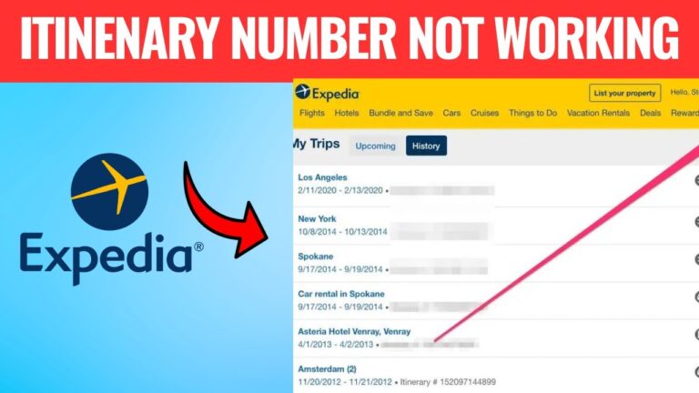 Fix Expedia Itinerary Number Not Working